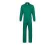 Work overalls, cotton and polyester, with zip, 200 g/m2, colour green