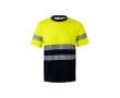 Two-tone cotton-polyester piqué work t-shirt – 150 g/m2 colour yellow