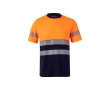 Two-tone cotton-polyester piqué work t-shirt – 150 g/m2 colour orange