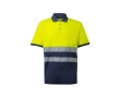 Two-tone piqué short-sleeve work polo – 150 g/m2  colour yellow