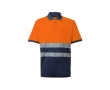 Two-tone piqué short-sleeve work polo – 150 g/m2  colour orange