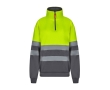 Polyester work jumper with fleece fabric, 300 g/m2,  colour grey