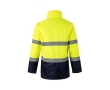 Two-tone polyester work parka with coating – 190 g/m2  colour yellow
