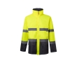 Polyester work parka with reflective elements, 190 g/m2,  colour grey