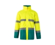 Polyester work parka with reflective elements, 190 g/m2,  colour green