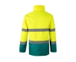 Extra-large reflective polyester work parka, 190 g/m2,  colour green