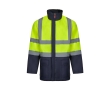 4-in-1 two-tone polyester work parka with coating – 180 g/m2  colour yellow