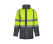 4-in-1 polyester work parka, PU-coated, 180 g/m2, colour grey