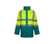 4-in-1 polyester work parka, PU-coated, 180 g/m2, colour green
