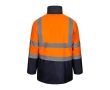4-in-1 two-tone polyester work parka with coating – 180 g/m2  colour orange