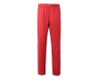 Unisex trousers, cotton, polyester, elastic waistband, 190 g/m2, colour red