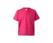Short-sleeved twill tunic, polyester and cotton, 190 g/m2, colour pink