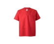 Short-sleeved twill tunic, polyester and cotton, 190 g/m2, colour red