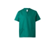 Short-sleeved twill tunic, polyester and cotton, 190 g/m2,  colour green