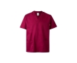 Short-sleeved twill tunic, polyester and cotton, 190 g/m2, colour burgundy