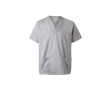 Short-sleeved twill tunic, polyester and cotton, 190 g/m2,  colour light grey