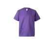 Short-sleeved twill tunic, polyester and cotton, 190 g/m2, colour lilac