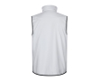 Softshell work vest with fleece lining, polyester, 280 g/m2, colour white