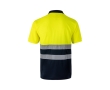 Polyester bird's eye short-sleeve work polo, 140 g/m2  colour yellow