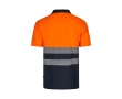 Polyester bird's eye short-sleeve work polo, 140 g/m2  colour orange