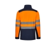 Extra-large polyester-elastane fleece softshell jacket, 280 g/m2 colour orange