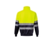 Extra-large polyester fleece jumper with high collar, 300 g/m2 colour yellow