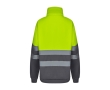 Extra-large polyester fleece jumper with high collar, 300 g/m2 colour yellow