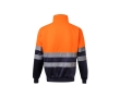 Extra-large polyester fleece jumper with high collar, 300 g/m2 colour orange