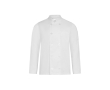 Unisex long-sleeve chef jacket with double button fastening 190 g/m2 Velilla colour white
