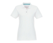 Women's polo shirt made of organic cotton and recycled polyester, 220 g/m², Elevate NXT colour white