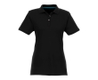 Women's polo shirt made of organic cotton and recycled polyester, 220 g/m², Elevate NXT colour black