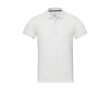 Unisex recycled cotton and polyester polo shirt, 200 g/m², Elevate NXT colour white
