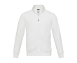Unisex recycled cotton and polyester sweater, 320 g/m², Elevate NXT colour white