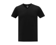 Men’s V-neck cotton t-shirt, 160 g/m², Elevate Life colour black