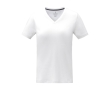 Women’s logo V-neck cotton t-shirt, 160 g/m², Elevate Life colour white