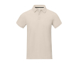 Men's short-sleeve cotton piqué polo, 200 g/m2, Elevate Life  colour sand