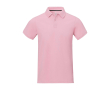 Men's short-sleeve cotton piqué polo, 200 g/m2, Elevate Life  colour light pink