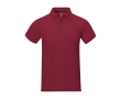 Men's short-sleeve cotton piqué polo, 200 g/m2, Elevate Life  colour burgundy