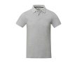 Men's short-sleeve cotton piqué polo, 200 g/m2, Elevate Life  colour heather light grey