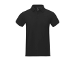 Men's short-sleeve cotton piqué polo, 200 g/m2, Elevate Life  colour black