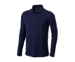 Men’s long-sleeve cotton polo shirt, 200 g/m², Elevate Life colour navy-blue