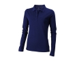 Women’s long-sleeve cotton polo shirt, 200 g/m², Elevate Life colour ultramarine blue