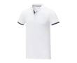 Corporate polo with colour details and cotton, 200 g/m², Elevate Life colour white