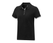 Women’s polo with colour details and cotton, 200 g/m², Elevate Life colour black
