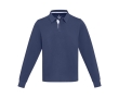Unisex rugby-style organic cotton polo, 280 g/m², Elevate NXT colour navy-blue