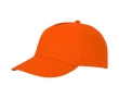 Cotton cap with hook-and-loop closure, 175 g/m² colour orange