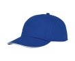 Cotton cap with white line on the visor, 175 g/m² colour blue