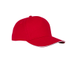 Sandwich-style cap, 5 panels, cotton, 175 g/m2 colour red