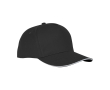 Sandwich-style cap, 5 panels, cotton, 175 g/m2 colour black
