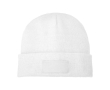 Cosy hat with patch colour white